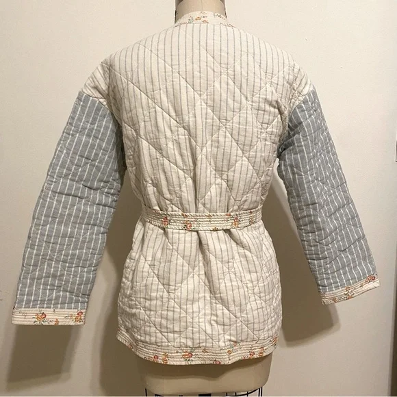 Madewell X The New Denim Project quilted patchwork wrap jacket, size XS - Picture 6 of 12